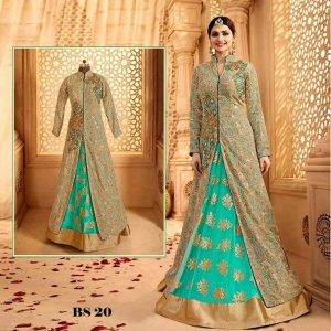 Embroidered Chiffon 3 Piece Unstitched Dress Bs-20