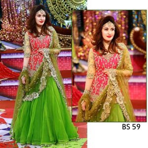Embroidered Chiffon 3 Piece Unstitched Dress Bs-59