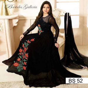 Embroidered Chiffon Unstitched Dress Bs-52