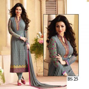 Embroidered Chiffon Unstitched Dress Bs-25